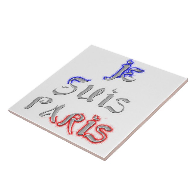 Je Suis Paris I Love Paris Text Art Impressão (Lateral)