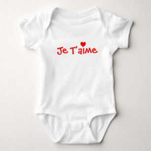 Je T'aime camisa de bebê
