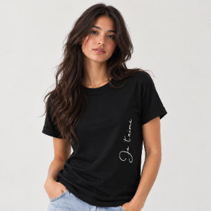 "Je t'aime" é francês para "Eu amo você" Elegante