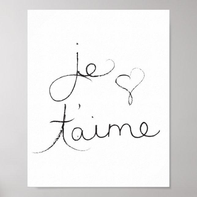 Je t'aime - " Eu te amo " em inglês - Poster (Frente)