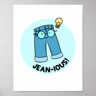 Jean-ius Denim Pants Pun Poster