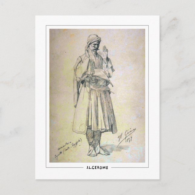 Jean-Léon Gérôme #240 - Cartão postal de arte (Frente)