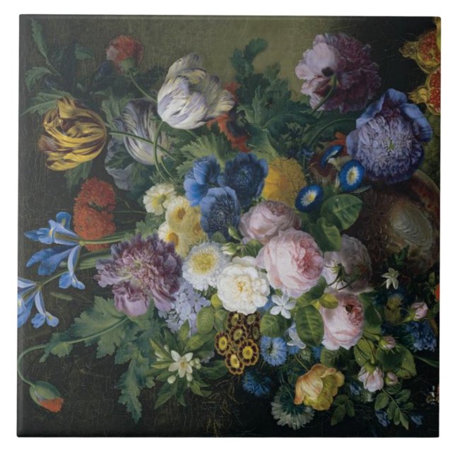 Jean-Pierre-Xavier Bidauld Ainda Vive Com Tulipas (Frente)