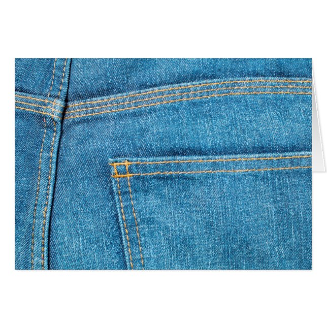 Jeans azuis Cartão de saudação de bolso traseiro (Frente Horizontal)