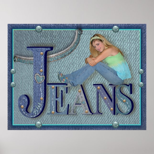 Jeans azuis - Poster (Frente)