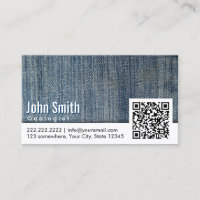 Jeans Geologista de Código QR de Cartões de visita