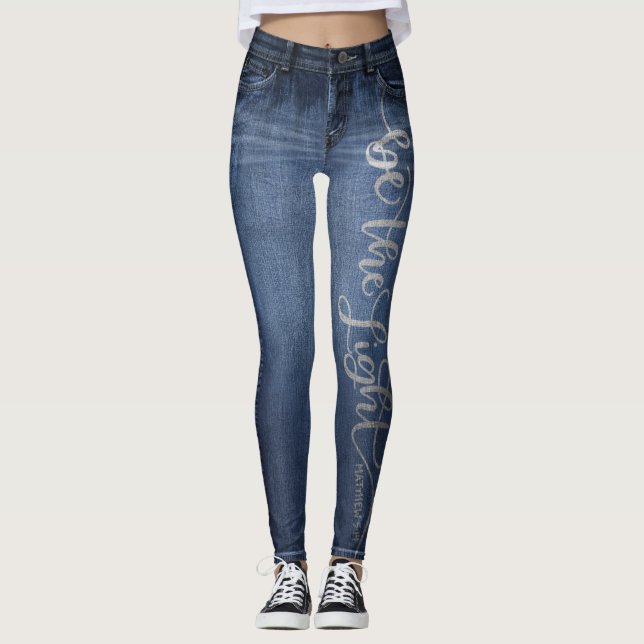 Jeans| Ser As Leggings De Impressão (Frente)