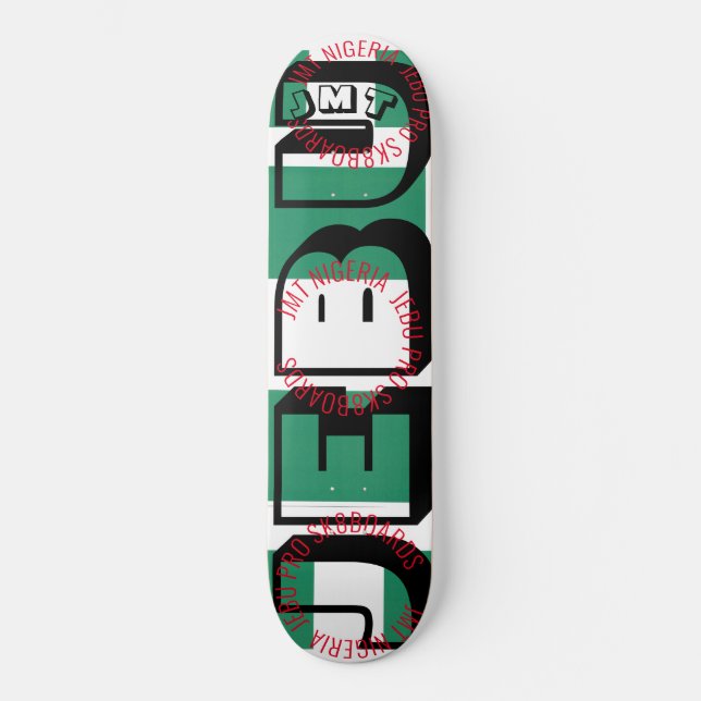 JEBU JMT NIGERIA 8, 1/4", skateboard Deck (Frente)