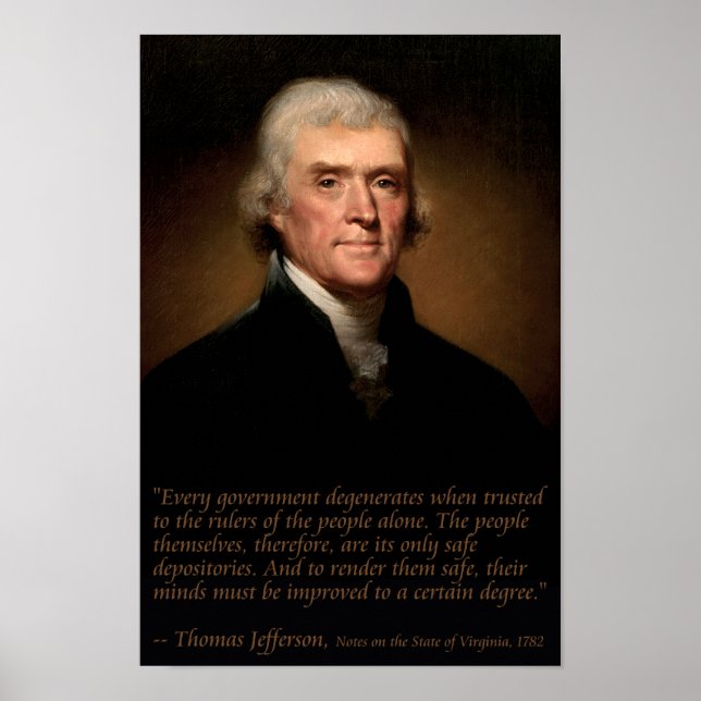 Jefferson na Poster de Governo e Educação (Frente)