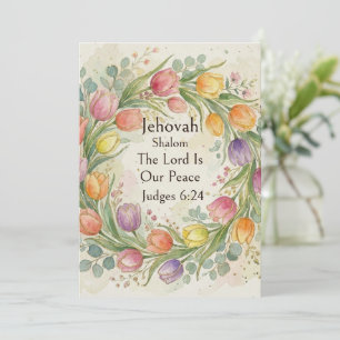 Jehovah Shalom, Tulipas Eucalipto Cartão Caprichos