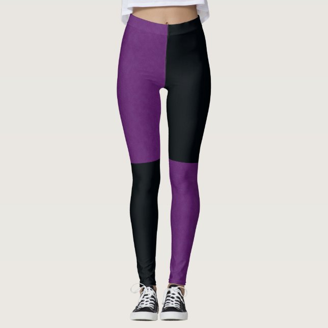 Jejum e Leggings de Denim Roxo (Frente)