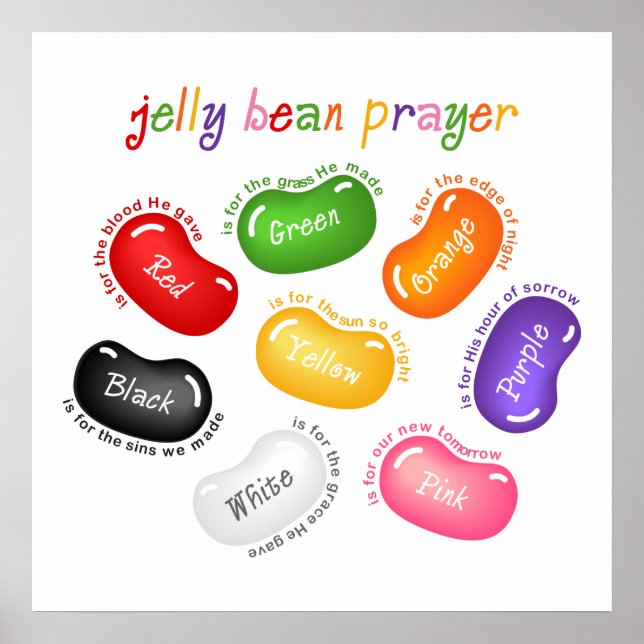 Jelly Bean Prayer Poster Impressão (Frente)