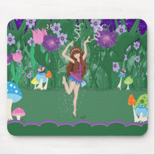 Jen a fada Mousepad da flor da dança