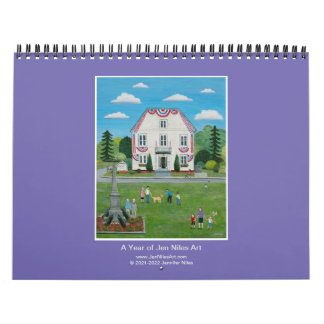 Jen Niles Art 12 meses calendário de paredes
