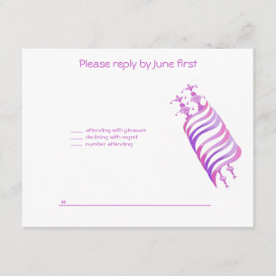 Jenna Alli Pink Torah Bat Mitzvah Convite RSVP