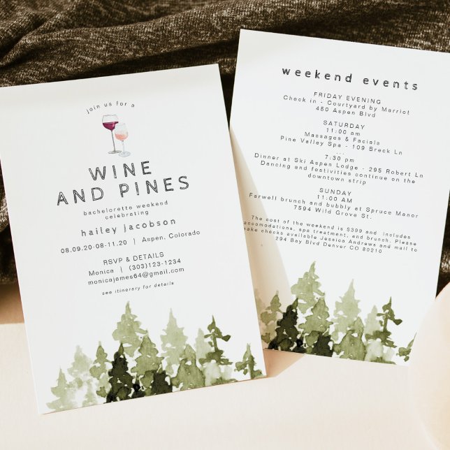 JENNA Rustic Mountain Wine & Pines Bachelorette (Criador carregado)