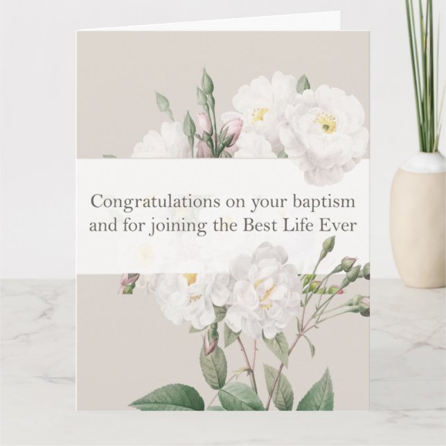 Jeová Witness JW Baptism Oferece Cartão Saudável (Frente)