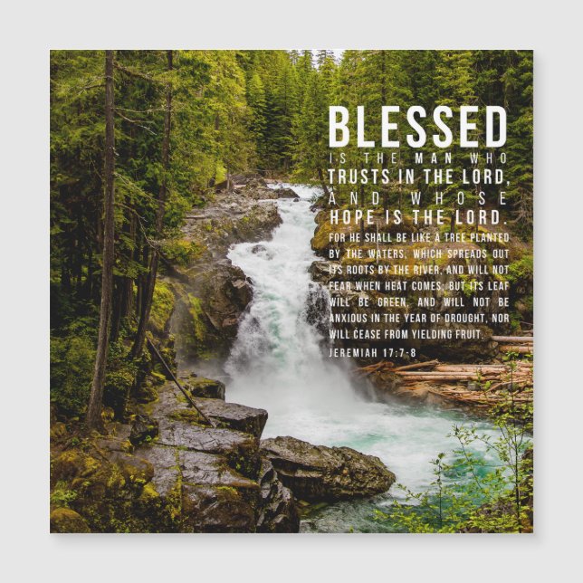 Jeremiah 17:7-8 Natureza da Escritura de Bíblias C (Frente)