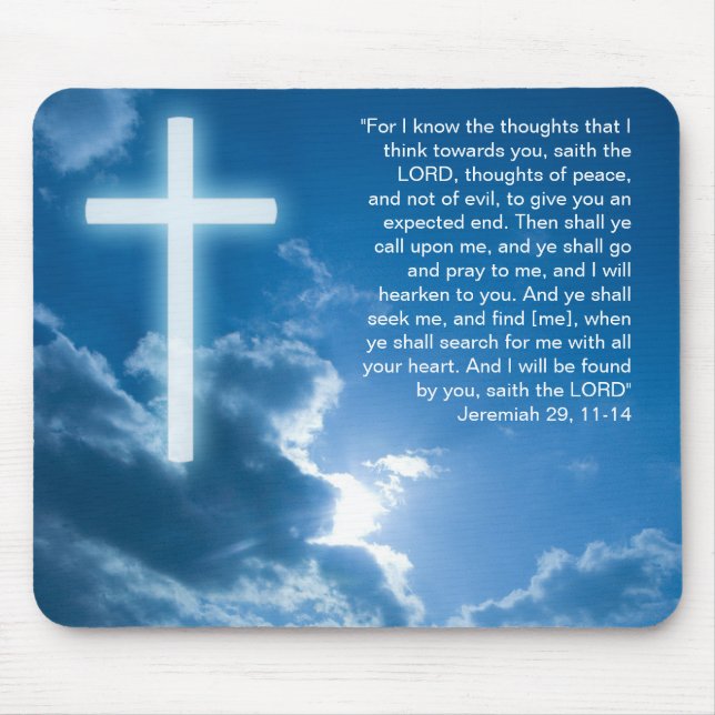 Jeremiah 29; 11-14 - Mousepad cristão (Frente)