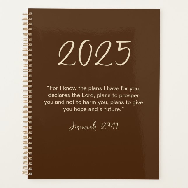 Jeremiah 29:11 Conheço o Planejador de 2025 (Frente)