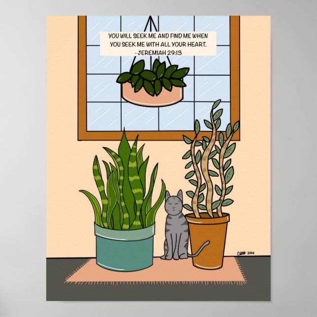 Jeremiah 29:13 Poster (Frente)