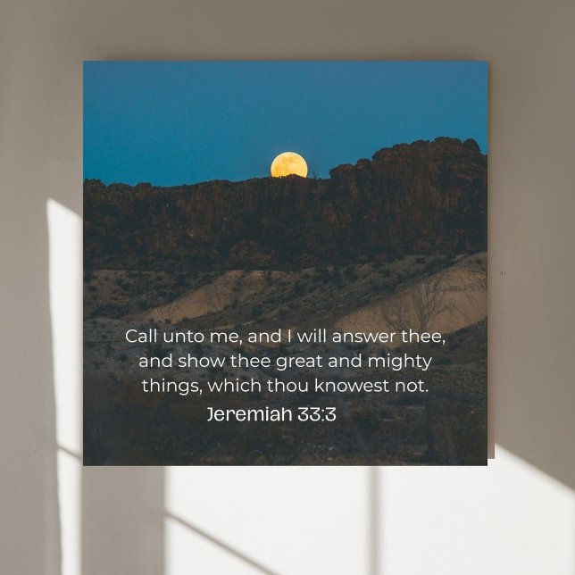 Jeremiah 33:3 KJV Wall Art – Scripture Poster (Criador carregado)