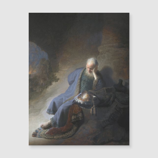 Jeremias lamentando a queda de Jerusalém, Rembrand (Frente)