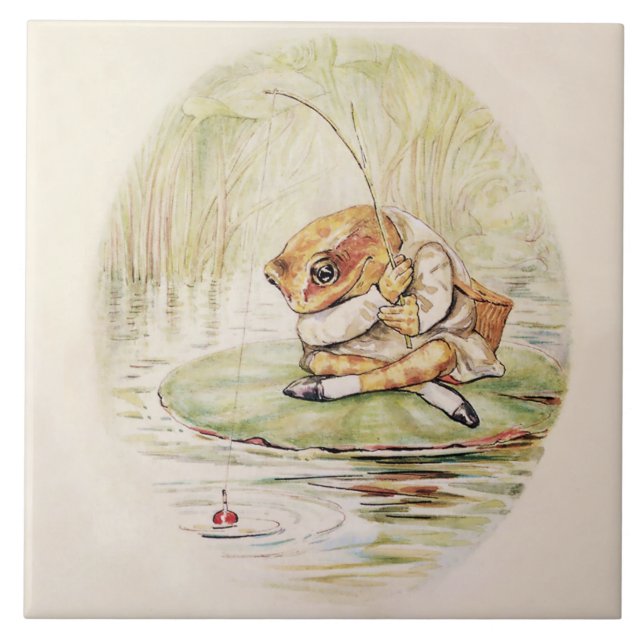 "Jeremy Fisher em um Lilypad" por Beatrix Potter (Frente)