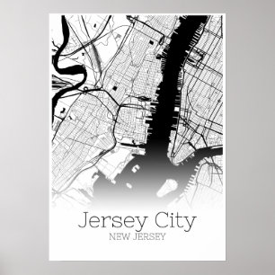 Jersey City Map - New Jersey - City Map Poster