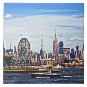 Jersey City NJ - Bote Policial por Colgate Clock