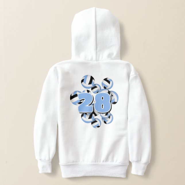 jersey number clustered lt blue black volleyball (Postura das costas)