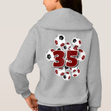 jersey número no grupo de bolas de futebol maron