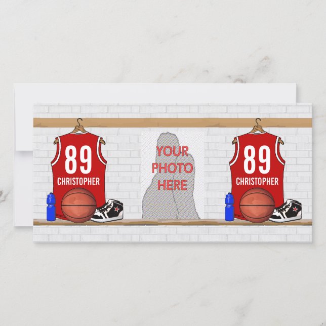 Jersey Red e White Basball Personalizados (Frente)