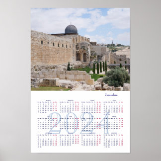 Jerusalém, Israel. Poster do Calendário 2024