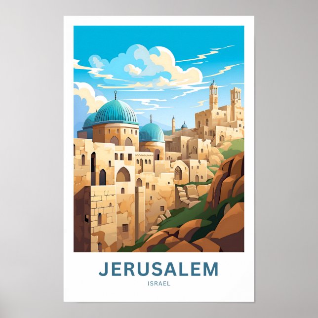 Jerusalém Israel Viagem Impressão (Frente)