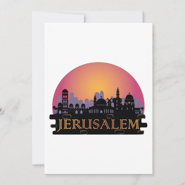 Jerusalém - Linha do horizonte da Cidade Antiga -  (Frente)