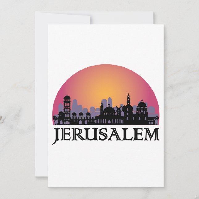 Jerusalém Skyline - Israel Viagem (Frente)