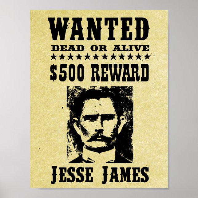 Jesse James Old Wild West Replica queria Poster (Frente)