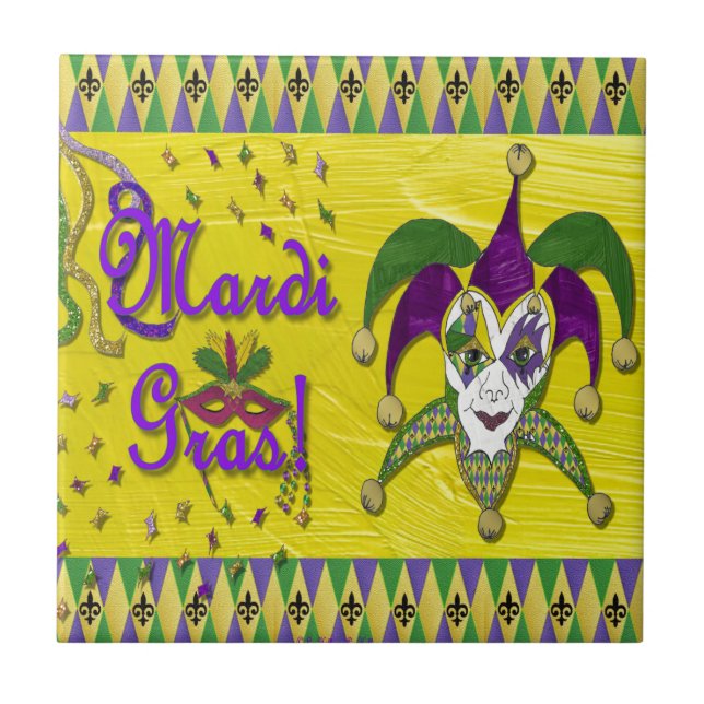Jester Mask Mardi Gras Harlequin (Frente)