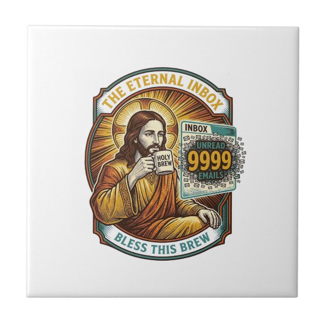 Jesus 9999 E-mails Não Lidos Caixa de Entrada Zero (Frente)