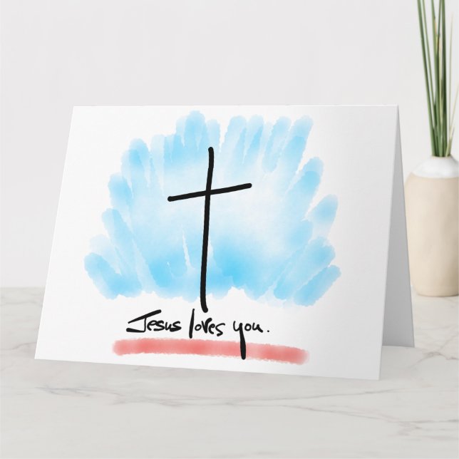 JESUS ADORA O Cartão de Saudação Dobrado (Frente)