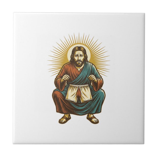 Jesus Ajustando Cueca Incomoda Durante Agachamento (Frente)