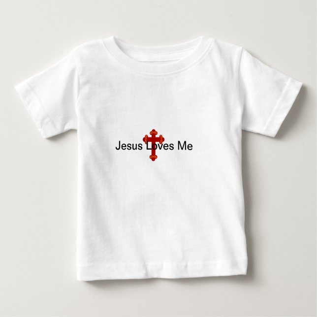 Jesus ama-me camisa infantil de T (Frente)