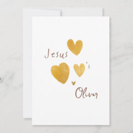 Jesus ama o Anúncio de Convite com Nome Personaliz