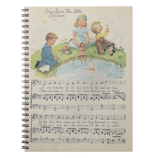 Jesus ama o caderno das crianças pequenas (Frente)