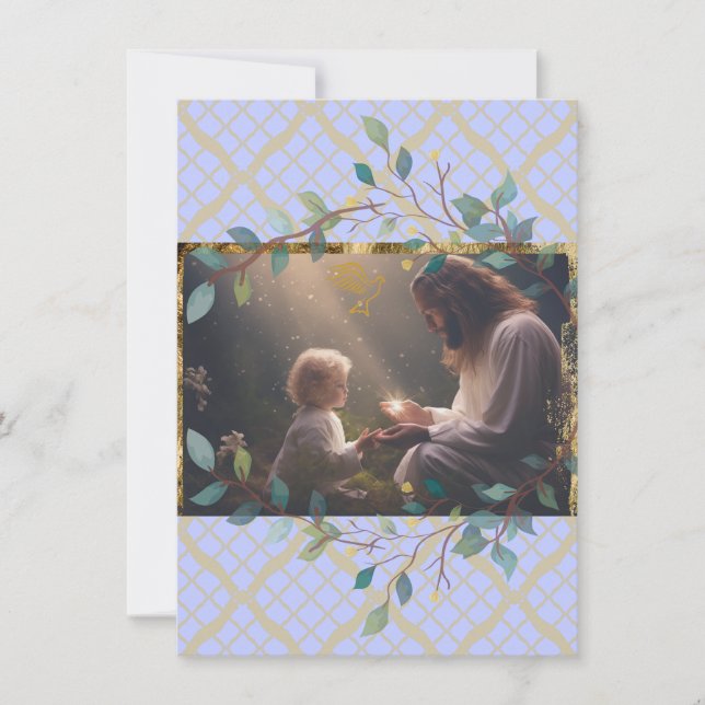 Jesus ama o cartão de nota infantil (Frente)