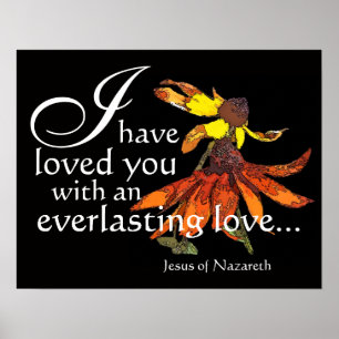 Jesus ama-o poster da arte de Coneflower