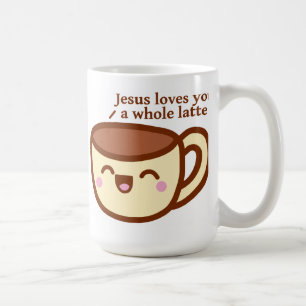 Jesus ama-o uma caneca inteira de Latte