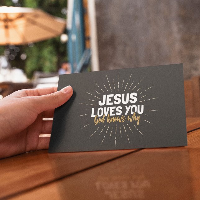 Jesus ama você - Deus sabe por que o cartão postal (Criador carregado)