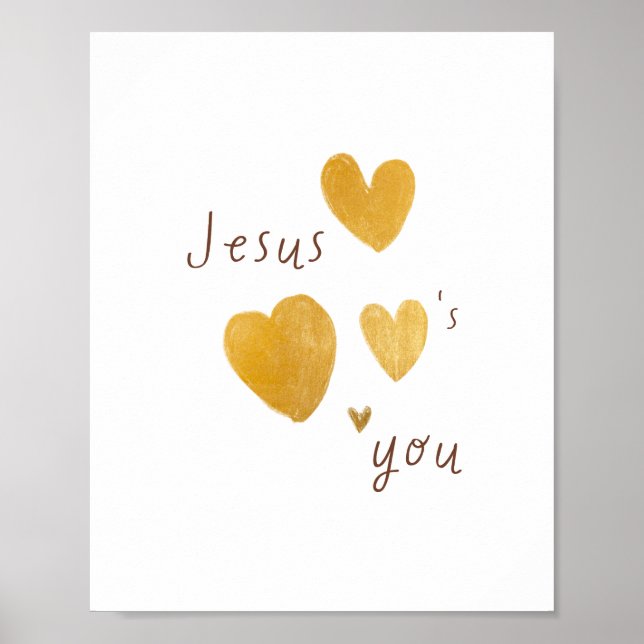 Jesus ama você. Impressões de pôster digitais mode (Frente)